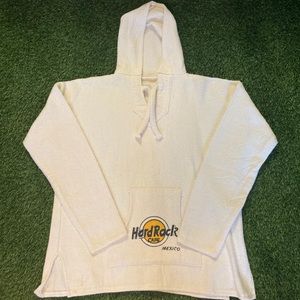 🎧VTG Hard Rock Cafe Mexico White 90s Poncho